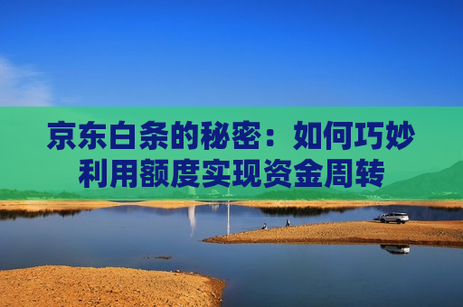 京东白条的秘密：如何巧妙利用额度实现资金周转