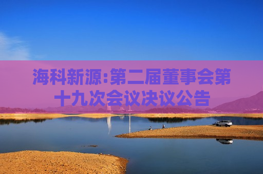 海科新源:第二届董事会第十九次会议决议公告