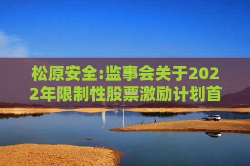 松原安全:监事会关于2022年限制性股票激励计划首次授予部分第三个归属期归属名单的核查意见