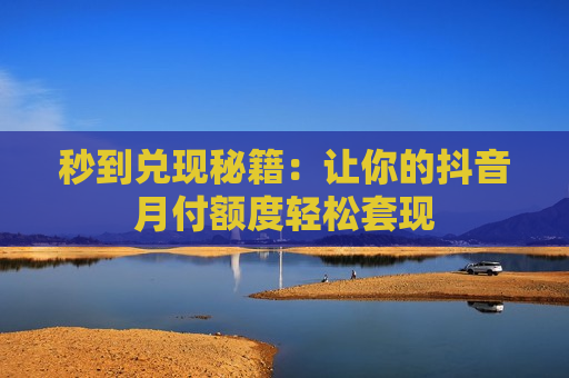 秒到兑现秘籍：让你的抖音月付额度轻松套现