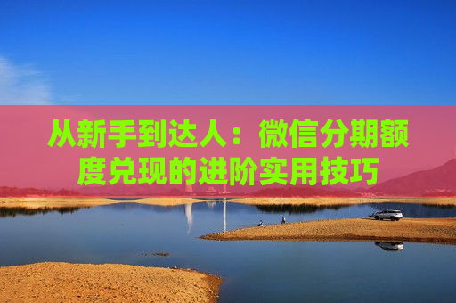 从新手到达人：微信分期额度兑现的进阶实用技巧