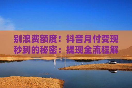 别浪费额度！抖音月付变现秒到的秘密：提现全流程解析