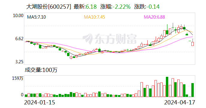 大湖股份：2023年亏损815.87万元